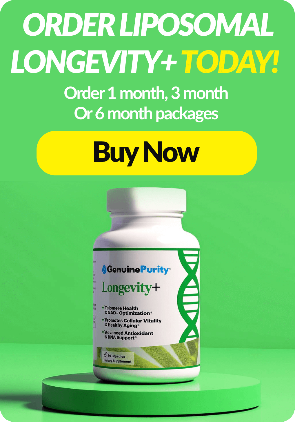 Order GenuinePurity Longevity+ at genuinepurity.com